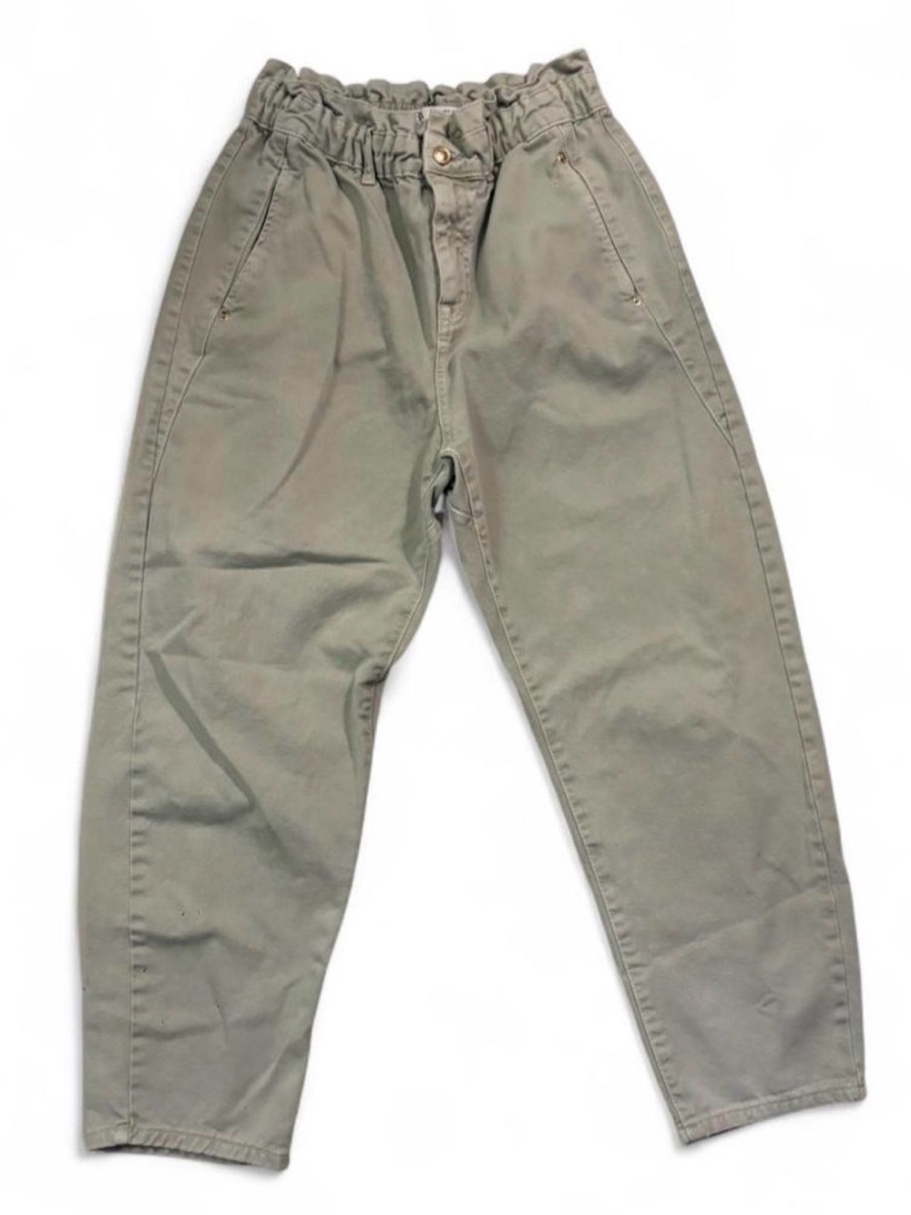 Zara Light Green Relaxed Women's Tapered Pants